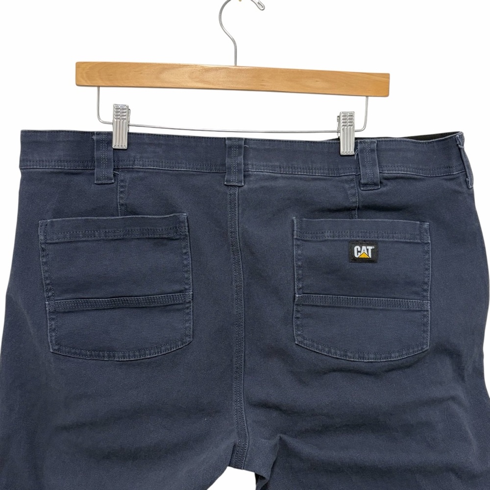 CAT Caterpillar Navy Blue Heavy Duty Flex Waist Utility Pants - Like New - 38x30